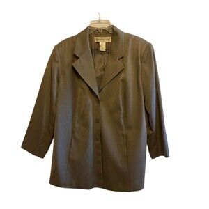 #5688 Adolfo Studio Womans Gray Suite Blazer Coat Size 22WP
